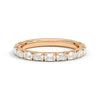 Lab Grown Emerald Cut Diamond Half Eternity Band