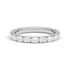 Lab Grown Emerald Cut Diamond Half Eternity Band