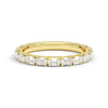 Lab Grown Emerald Cut Diamond Half Eternity Band