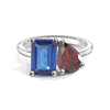 Toi et Moi Personalized Sapphire Birthstone Anniversary Ring