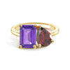 Toi et Moi Personalized Amethyst Birthstone Anniversary Ring
