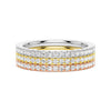 Lab Grown Diamond Tri color Set of Three Stackable Bands
