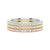 Lab Grown Diamond Tri color Set of Three Stackable Bands