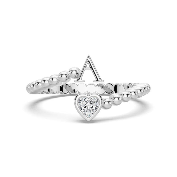 Lab Grown Diamond Personalized Initial Promise Ring