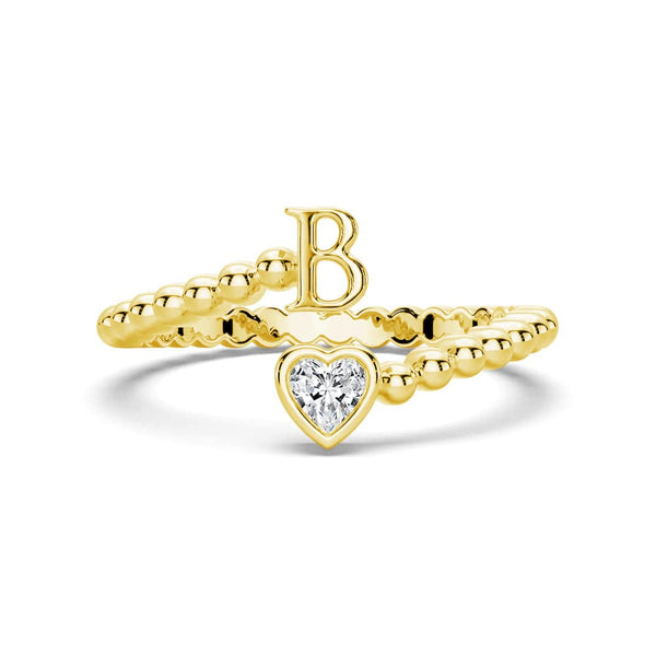 Lab Grown Diamond Personalized Initial Promise Ring