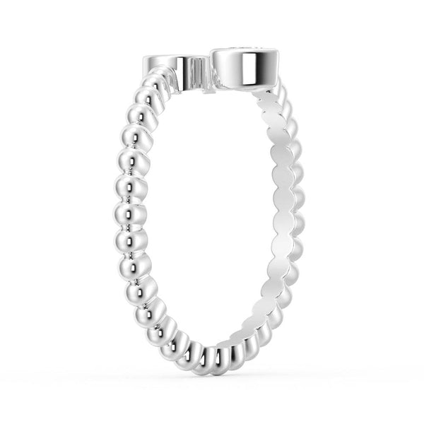 Lab Grown Diamond Personalized Initial Promise Ring