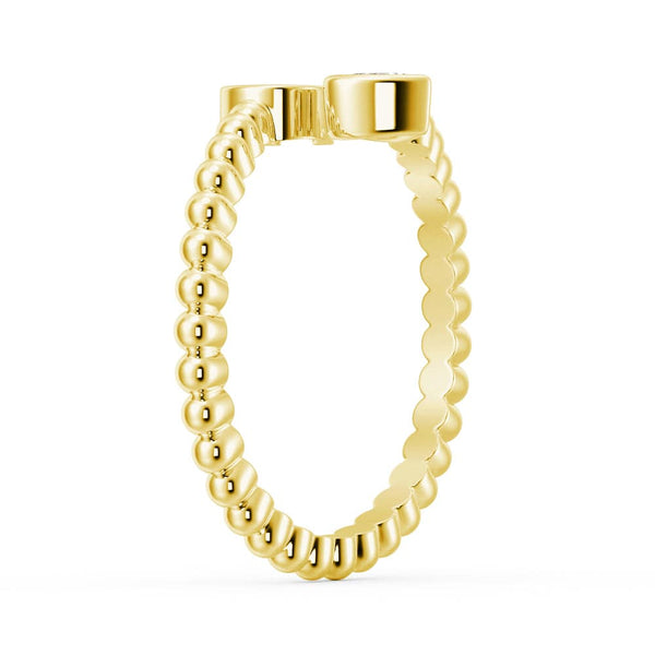 Lab Grown Diamond Personalized Initial Promise Ring