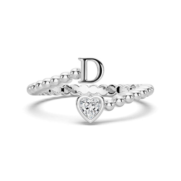 Lab Grown Diamond Personalized Initial Promise Ring