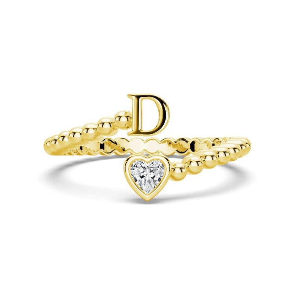 Lab Grown Diamond Personalized Initial Promise Ring