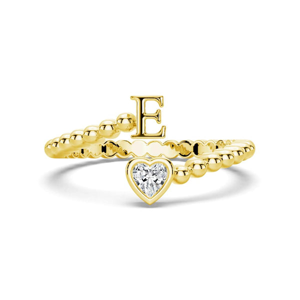 Lab Grown Diamond Personalized Initial Promise Ring