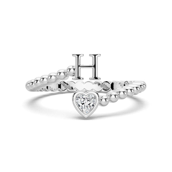 Lab Grown Diamond Personalized Initial Promise Ring