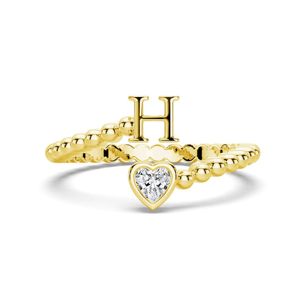 Lab Grown Diamond Personalized Initial Promise Ring