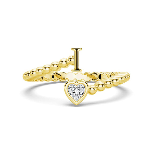 Lab Grown Diamond Personalized Initial Promise Ring