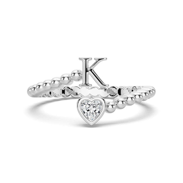 Lab Grown Diamond Personalized Initial Promise Ring