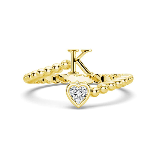 Lab Grown Diamond Personalized Initial Promise Ring