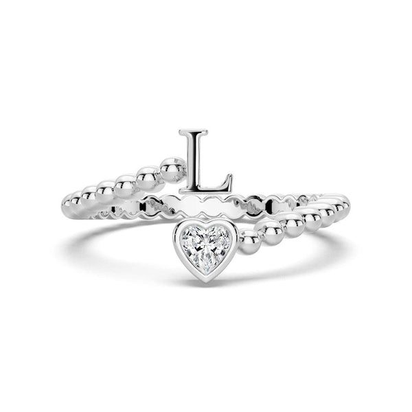 Lab Grown Diamond Personalized Initial Promise Ring