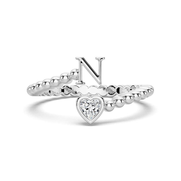 Lab Grown Diamond Personalized Initial Promise Ring