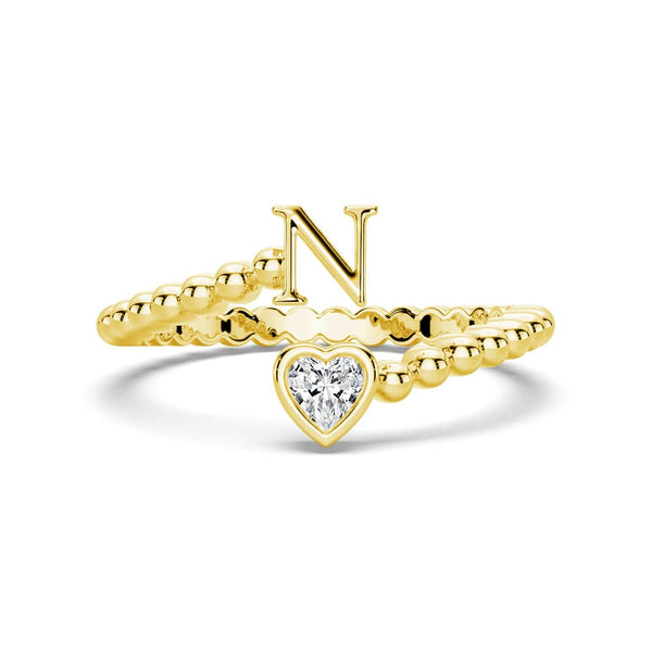 Lab Grown Diamond Personalized Initial Promise Ring