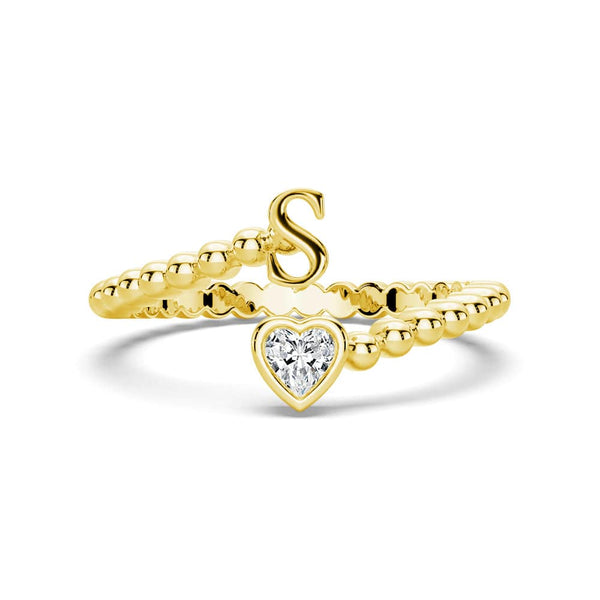 Lab Grown Diamond Personalized Initial Promise Ring