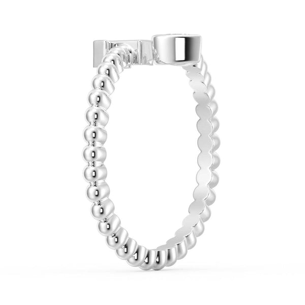 Lab Grown Diamond Personalized Initial Promise Ring