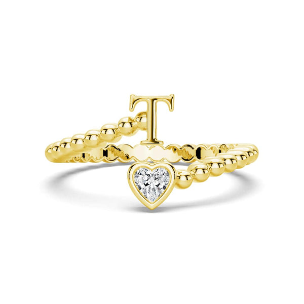 Lab Grown Diamond Personalized Initial Promise Ring
