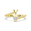 Lab Grown Diamond Personalized Initial Promise Ring