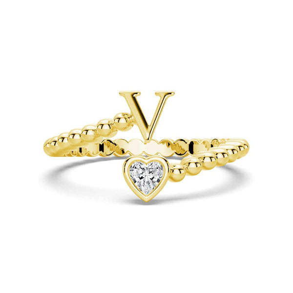 Lab Grown Diamond Personalized Initial Promise Ring