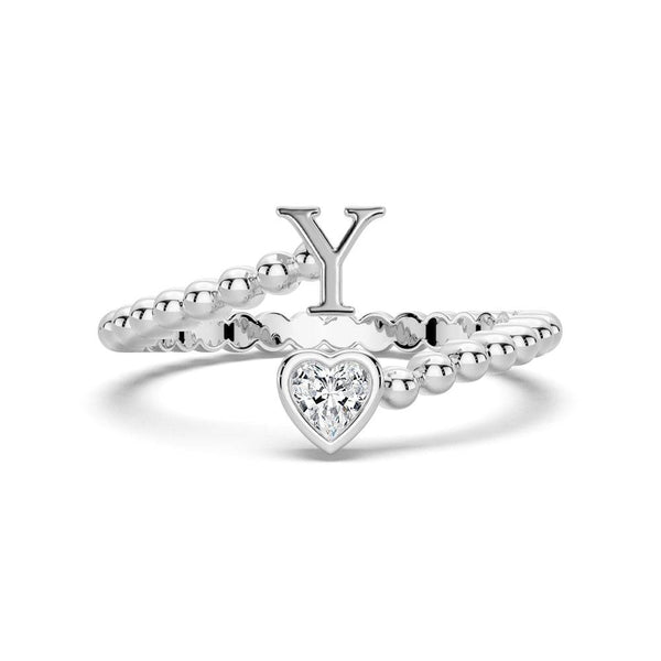 Lab Grown Diamond Personalized Initial Promise Ring