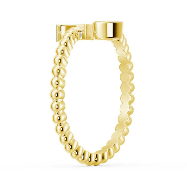 Lab Grown Diamond Personalized Initial Promise Ring