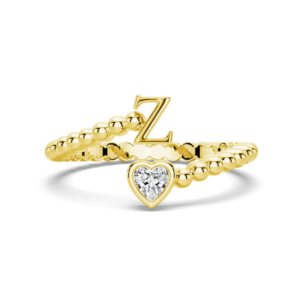 Lab Grown Diamond Personalized Initial Promise Ring