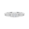 Celestial Compass And Princess Lab Diamond Stacking Rings with Beaded Accent Band