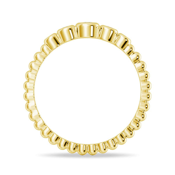 Beaded Lab Grown Diamond 5 Stone Promise Ring