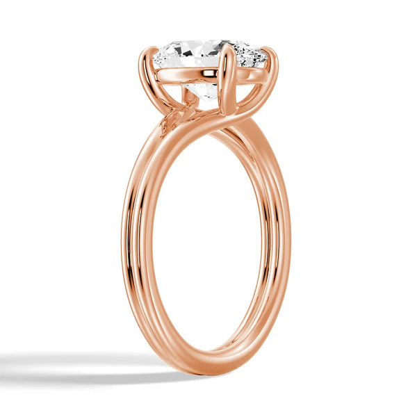 Classic Oval Solitaire Engagement Ring with Split Shank