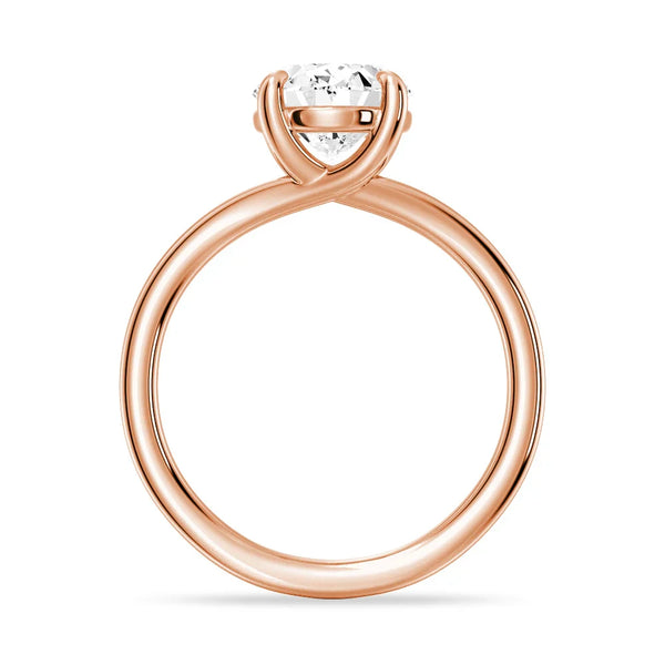 Classic Oval Solitaire Engagement Ring with Split Shank