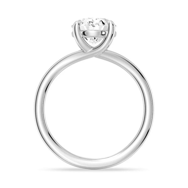 Classic Oval Solitaire Engagement Ring with Split Shank