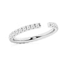 Round Lab Grown Diamond French Pavé Open Wedding Ring