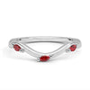 Willow Curved Lab Grown Ruby Band