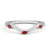 Willow Curved Lab Grown Ruby Band