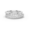 Celestial Compass And Princess Lab Diamond Stacking Rings with Beaded Accent Band