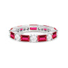 Timeless Created Ruby and Lab Grown Diamond Eternity Band