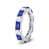 Timeless Created Sapphire and Lab Grown Diamond Eternity Band