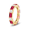 Timeless Created Ruby and Lab Grown Diamond Eternity Band