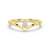 V Shaped Oval Lab Grown Diamond Solitaire Ring
