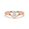 V Shaped Oval Lab Grown Diamond Solitaire Ring