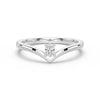 V Shaped Oval Lab Grown Diamond Solitaire Ring