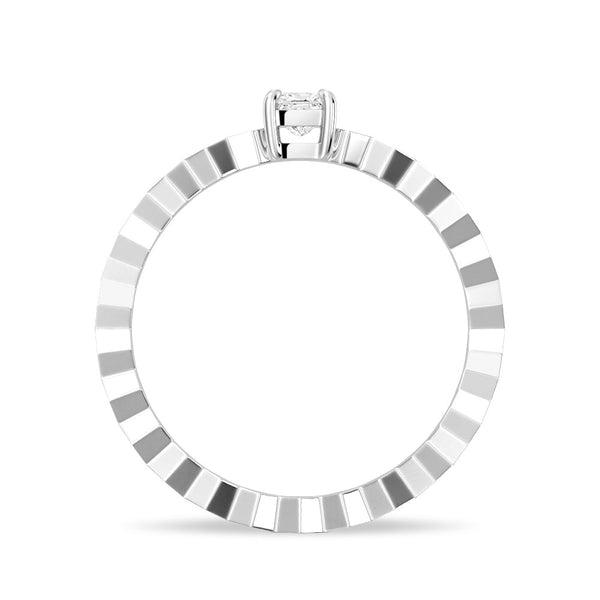 Geometric Princess Cut Lab Grown Diamond Promise Ring