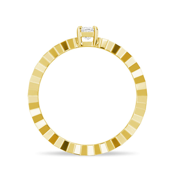 Geometric Princess Cut Lab Grown Diamond Promise Ring