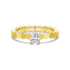 Geometric Pear Shaped Lab Grown Diamond Promise Ring