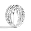 Interwoven Diamond Ring with Twisted Rope Bands