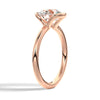 Half Bezel Oval Shaped Moissanite Engagement Ring